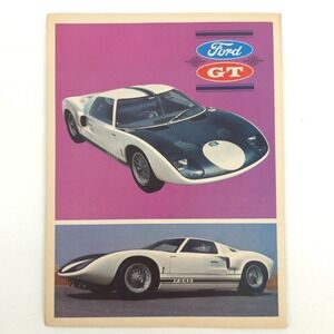 FORD Print Ad GT Prototype Sports Car Promo Art Upcycled Decor Vintage Racing